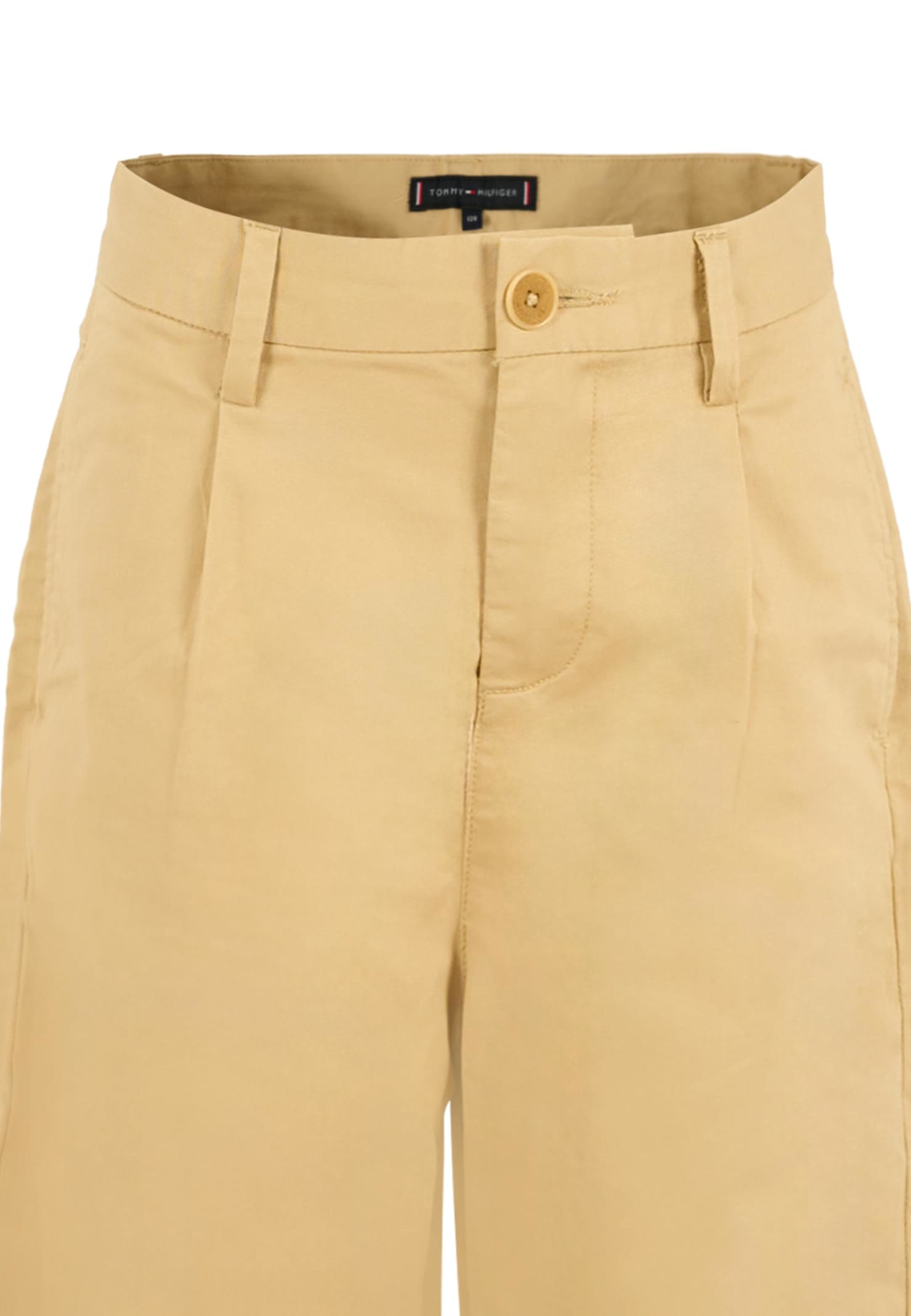 Tommy Hilfiger Beige Pants For Boy With Logo In Multi