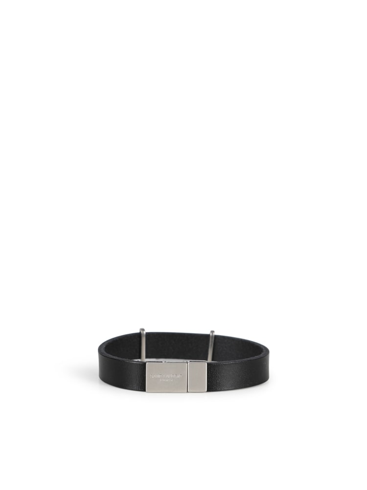 Shop Saint Laurent Opyum Bracelet In Black