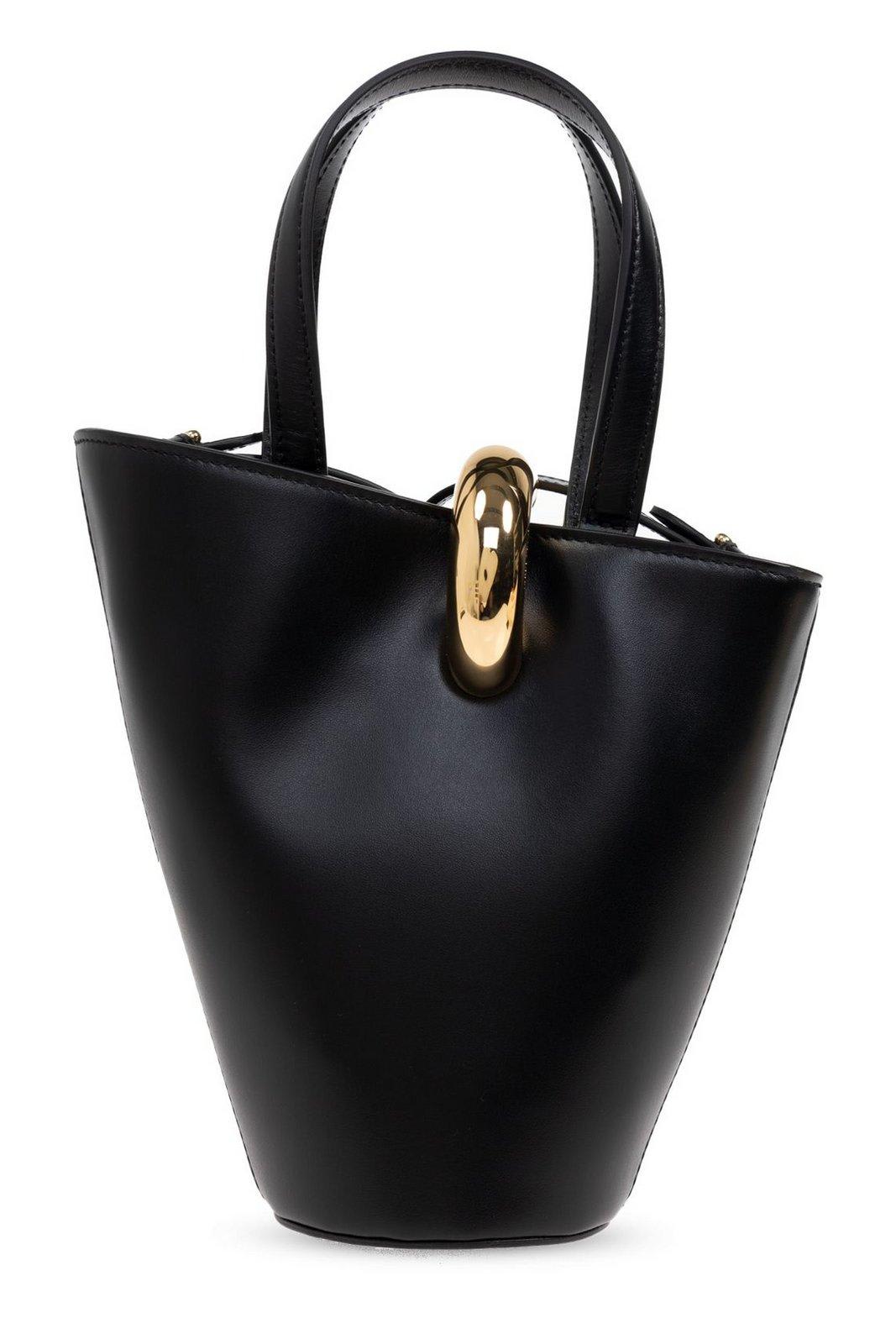 Jacquemus The Small Bambola Asymmetric Mini Bucket Bag In Black