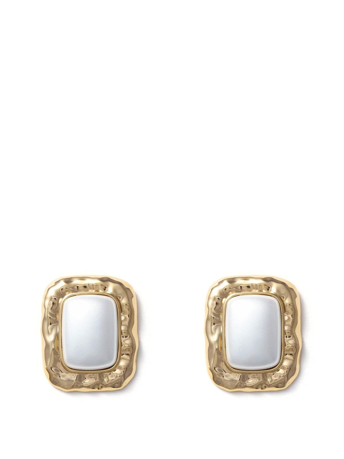 SELF-PORTRAIT MOTTLED EMBELLISHED EARRINGS 