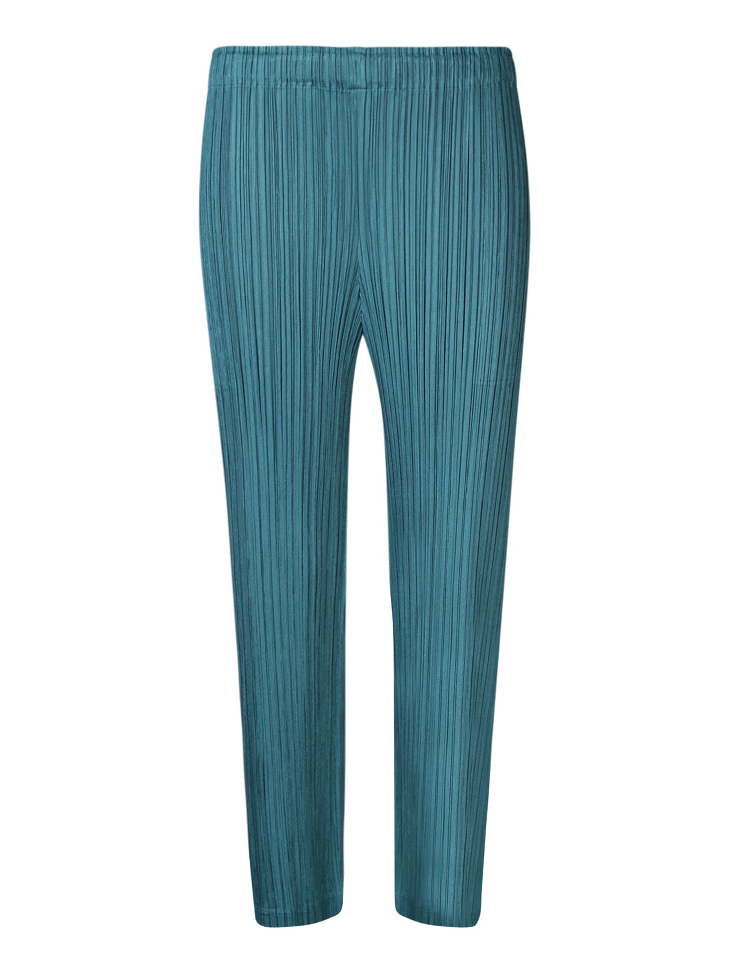 Issey Miyake Pleated Petrol Green Trousers