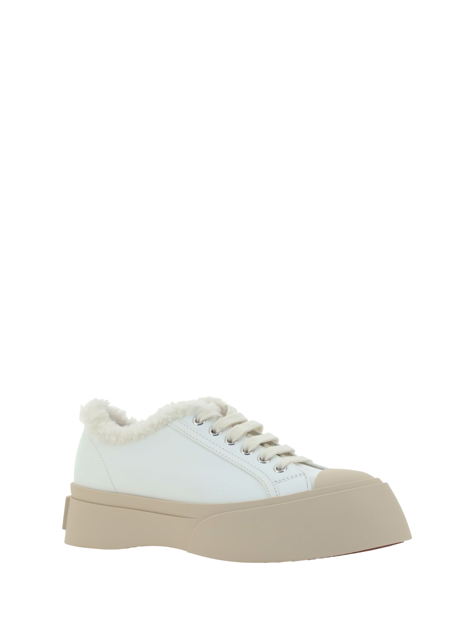 Shop Marni Pablo Sneakers In Ivory/lily White