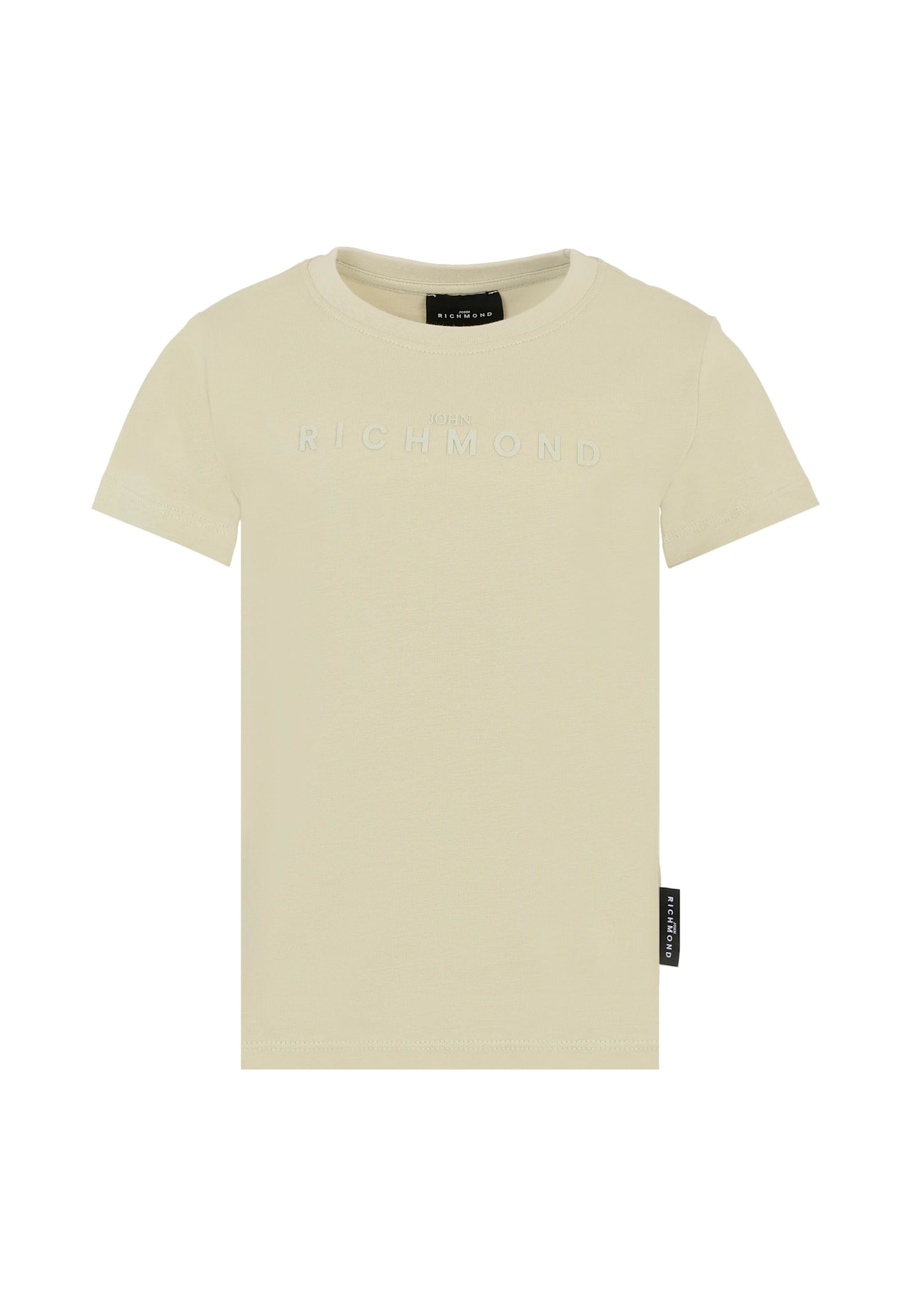 Richmond Beige T-shirt For Kids With Logo In Green