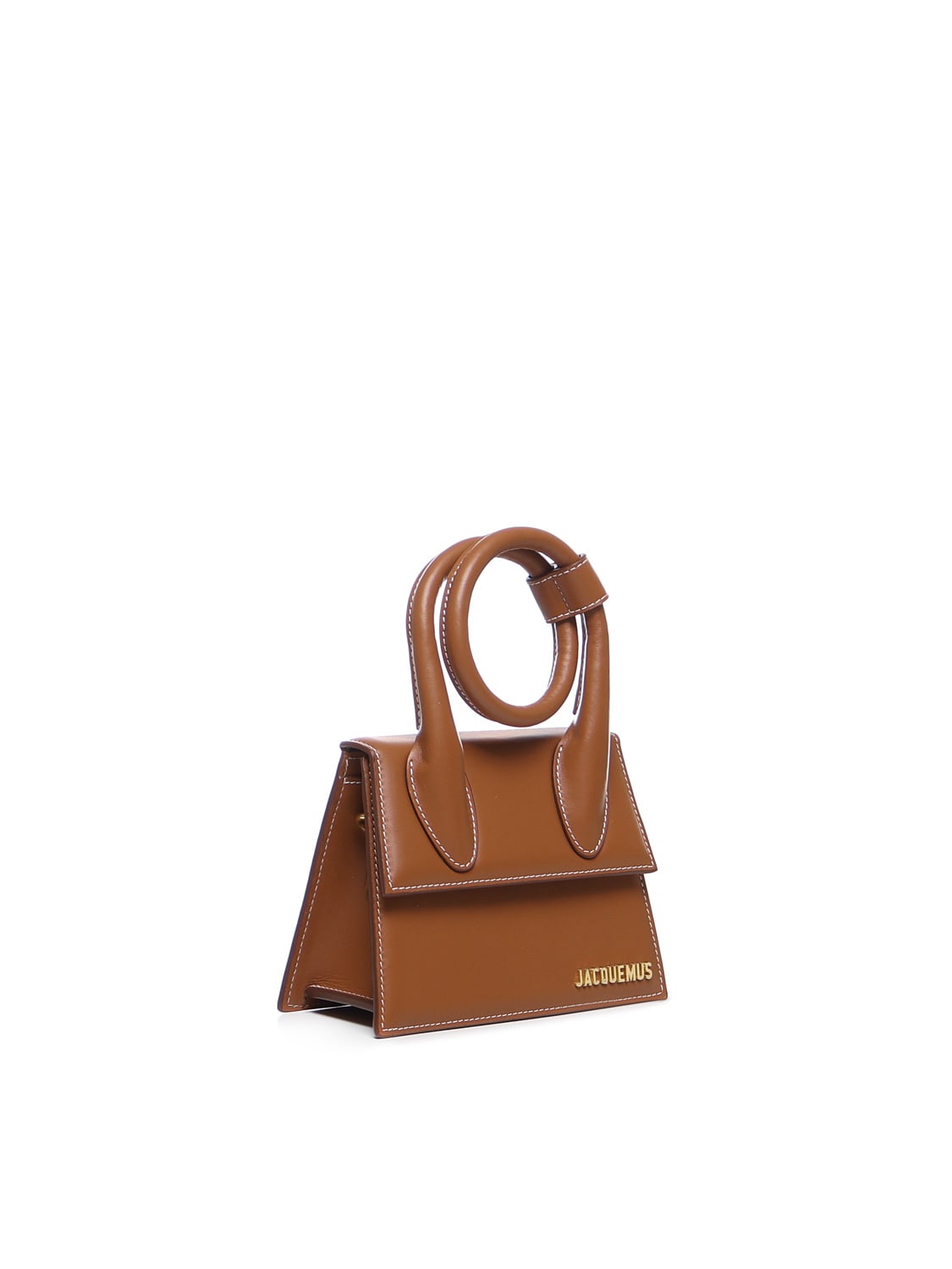 Shop Jacquemus Le Chiquito Noeud Bag In Light Brown