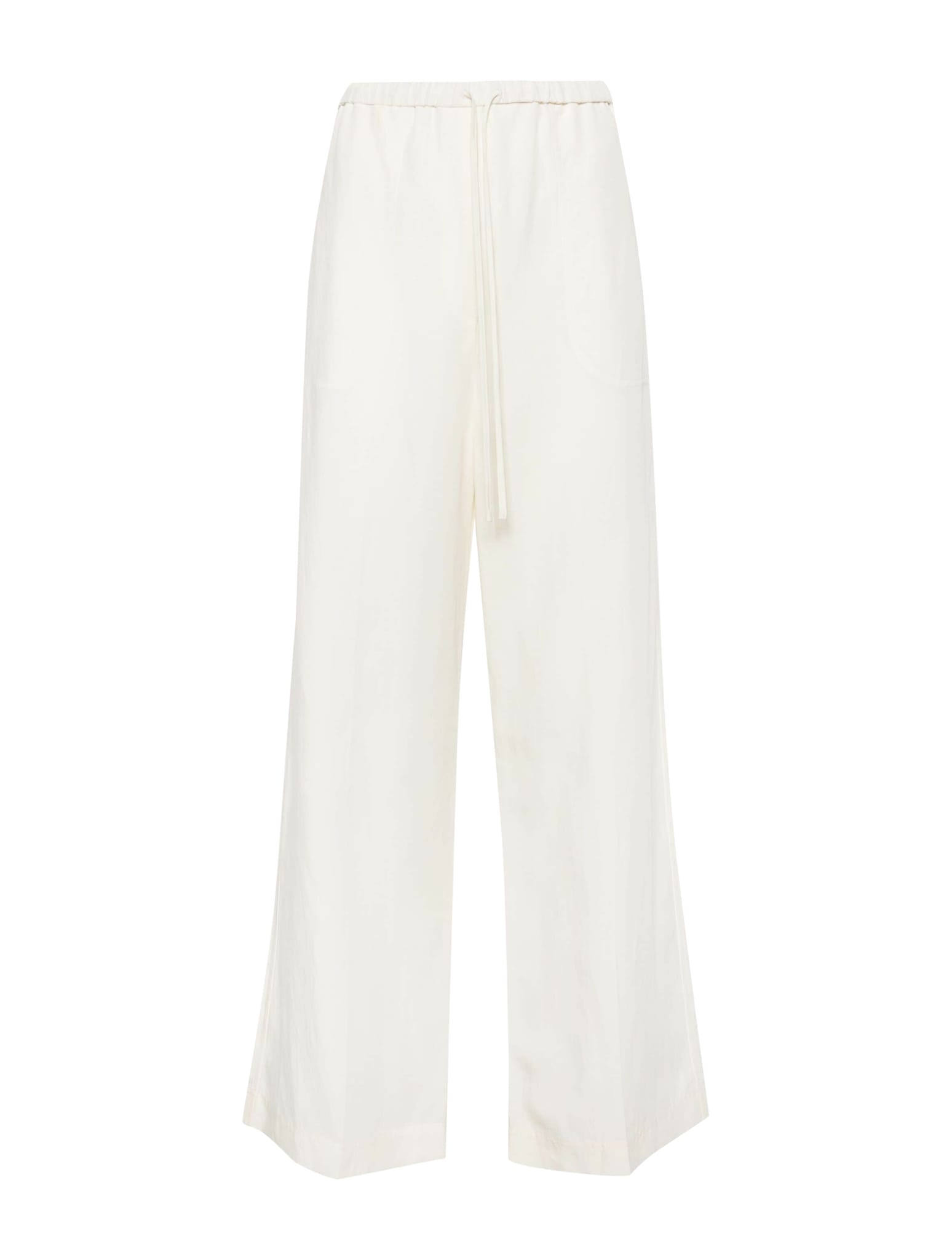 Shop Totême Fluid Drawstring Pants In Off White