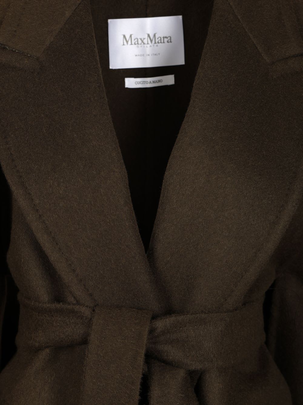 Max Mara Short Robe Coat In Brown