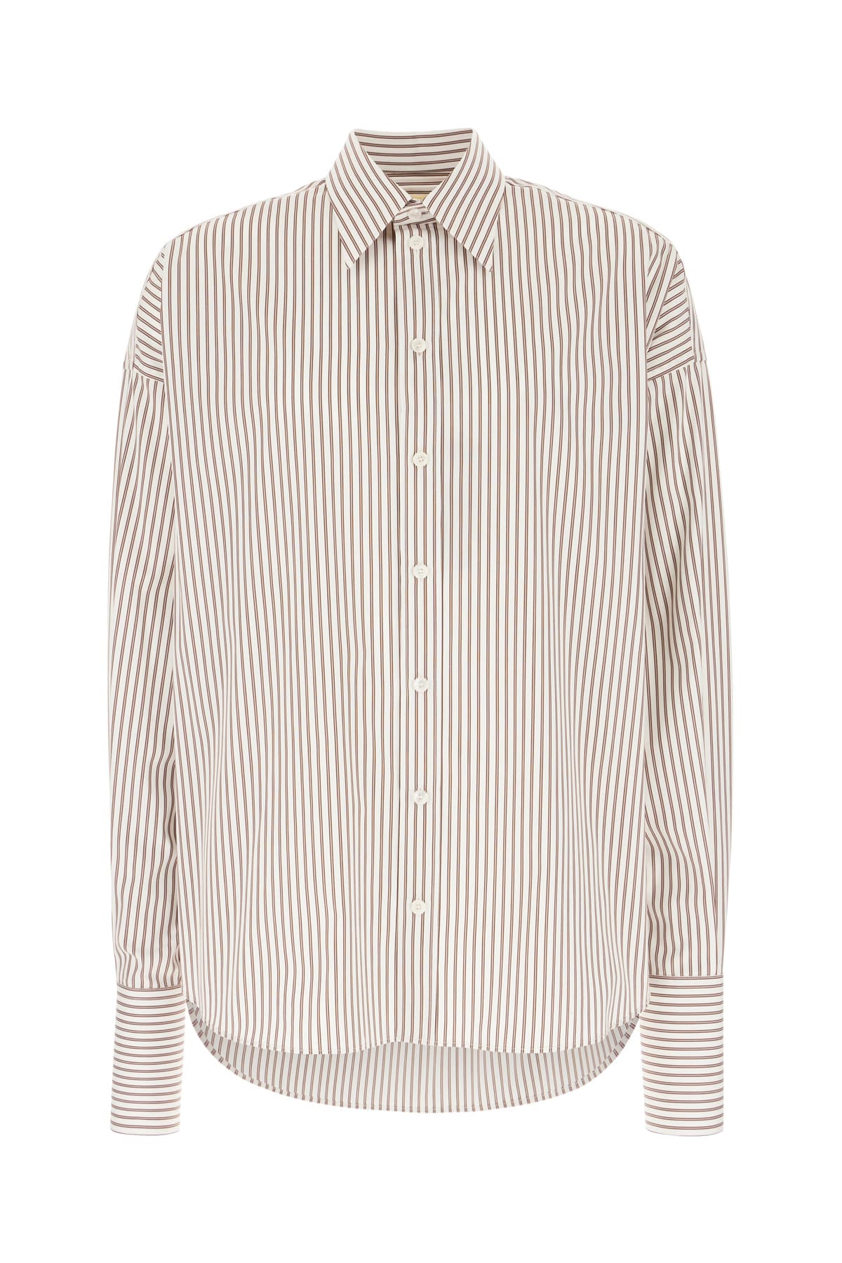 Dolce & Gabbana Embroidered Poplin Oversize Shirt In Gessato