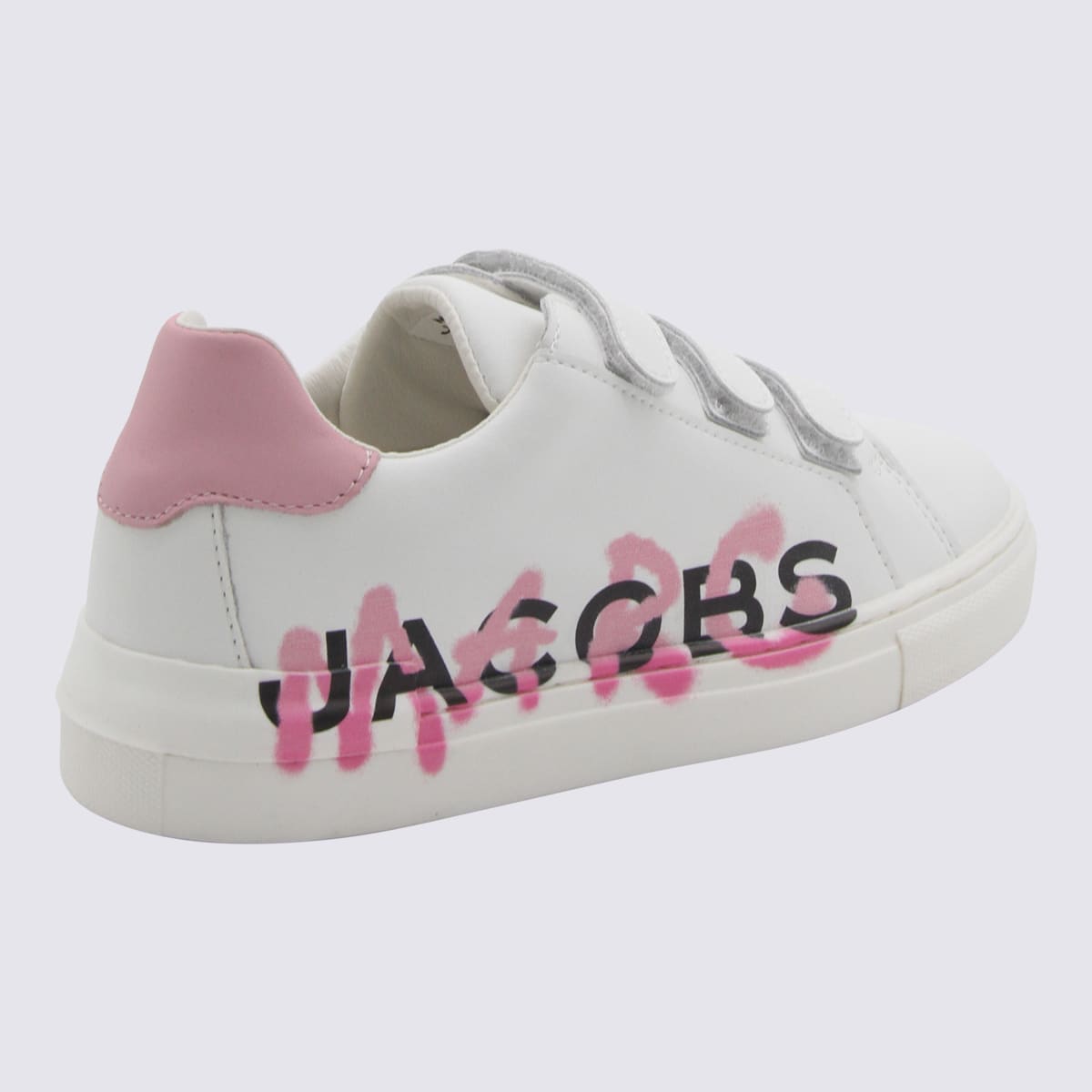 Shop Marc Jacobs White And Pink Sneakers