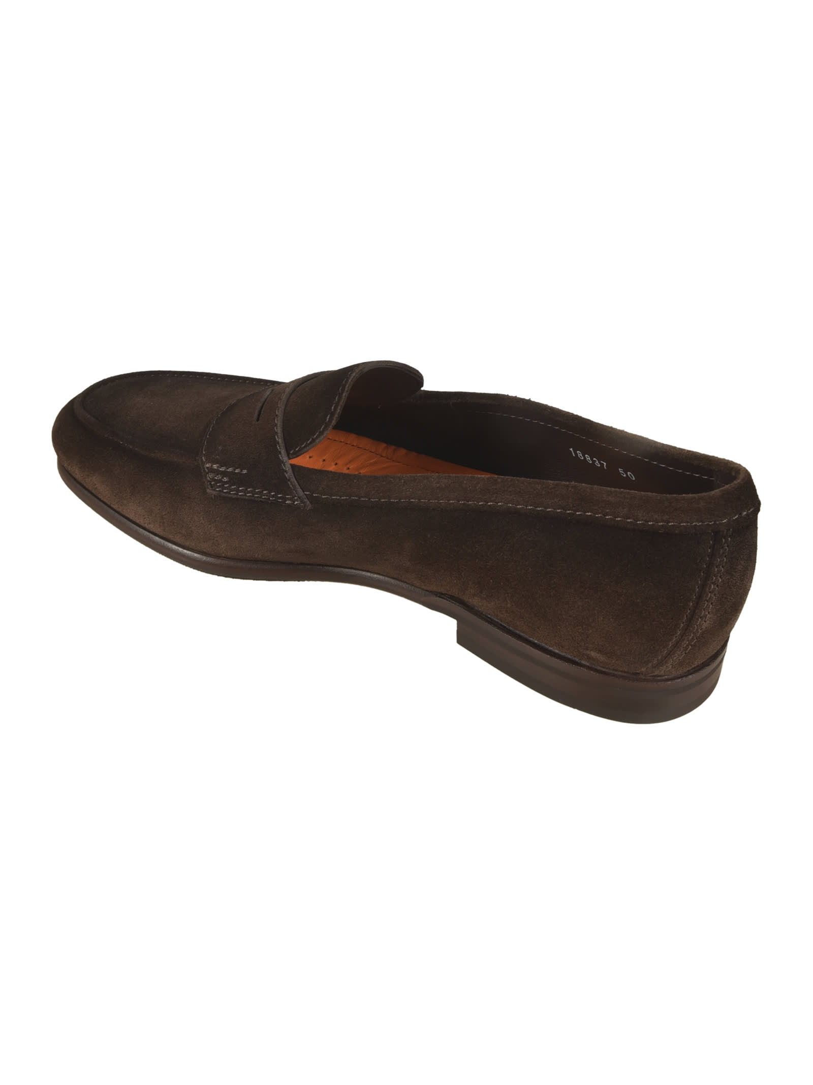 Shop Santoni Carlos Loafers In Dark Brown