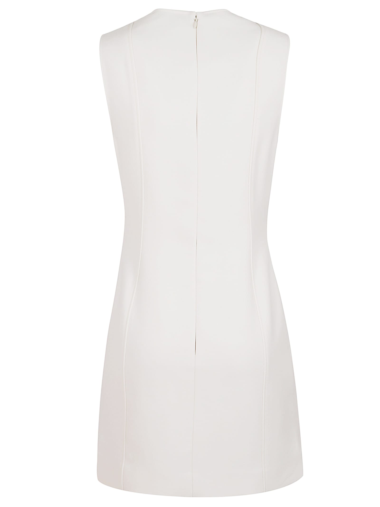 Shop Stella Mccartney Moulded Dress In Cream