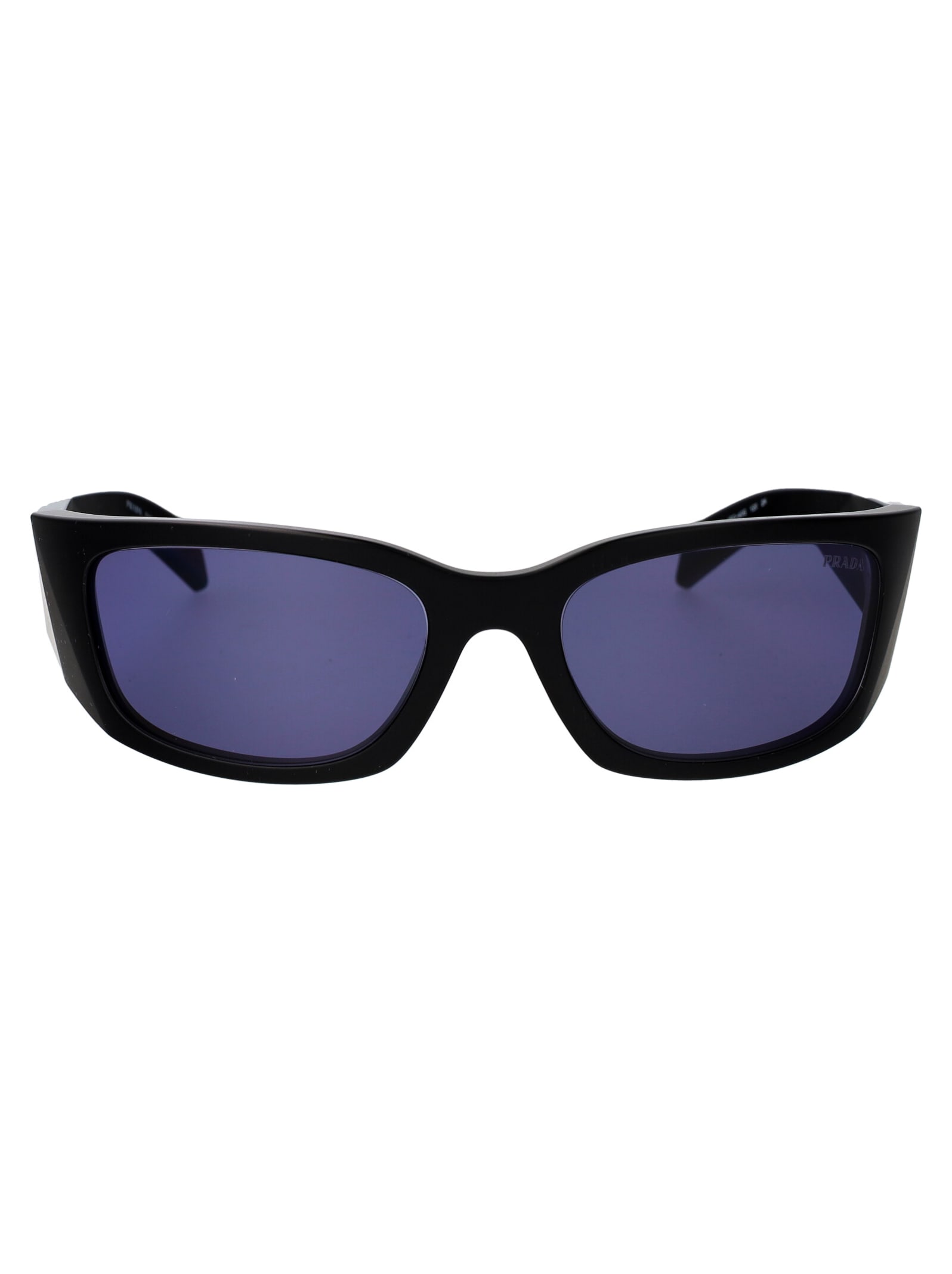 Shop Prada 0pr A19s Sunglasses In 1bo40g Matte Black