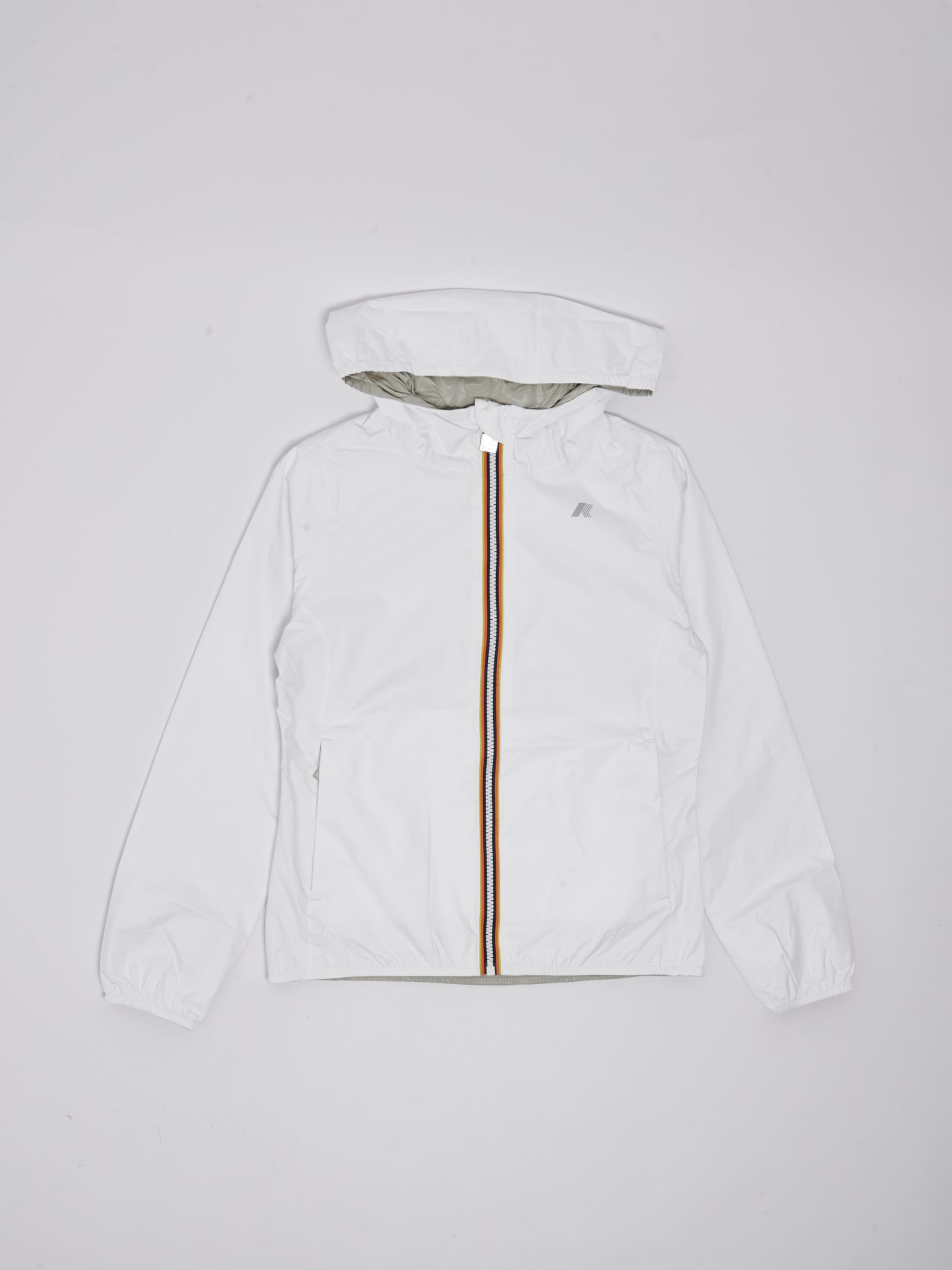 K-way Kids' Lily Eco Plus Double Jacket In Bianco-beige