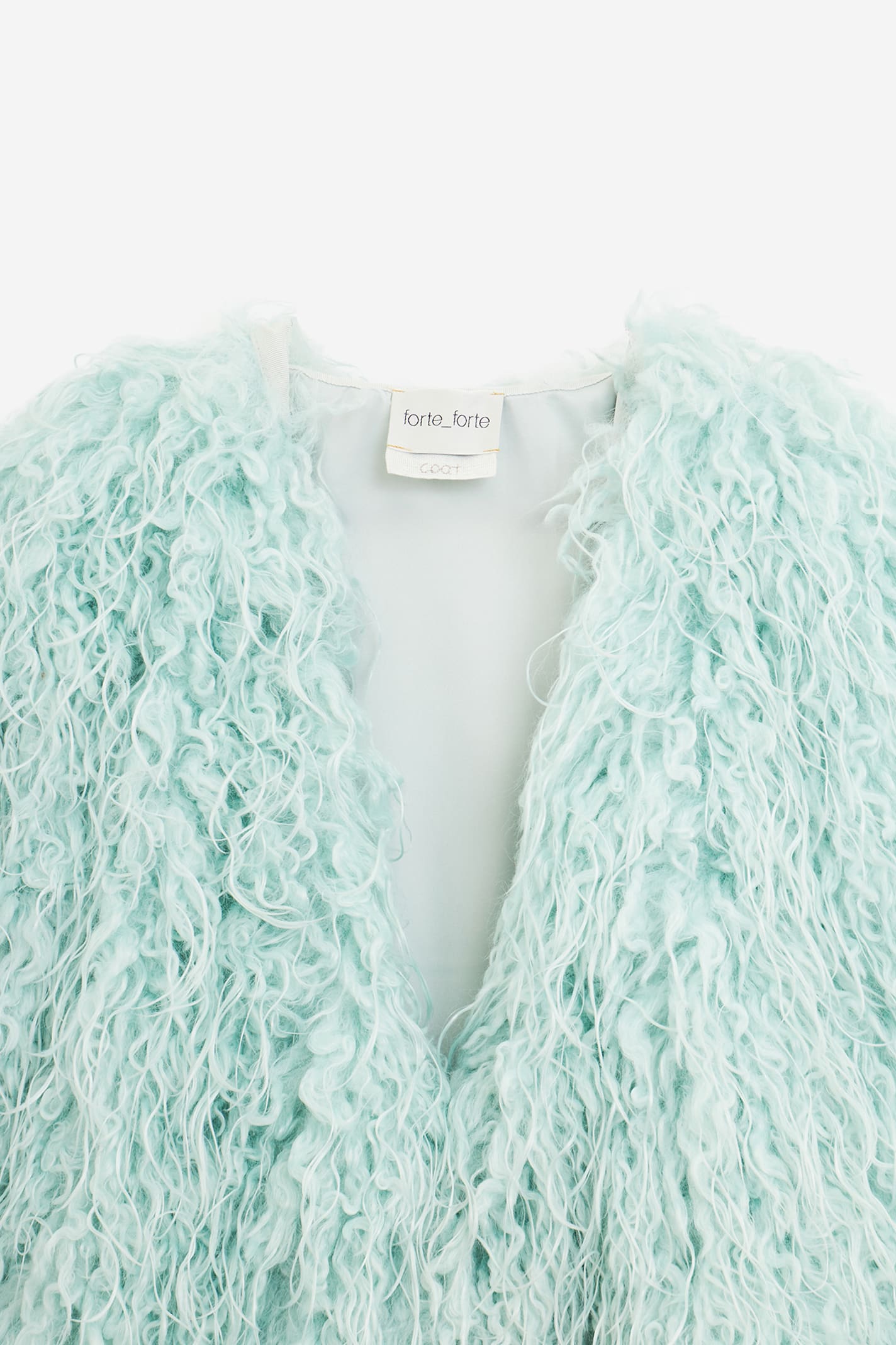 Forte Forte Wave Faux-fur Jacket In Blue