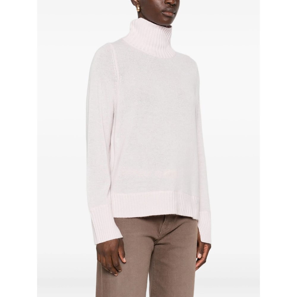 Allude Turtleneck Cashmere Sweater In Pink