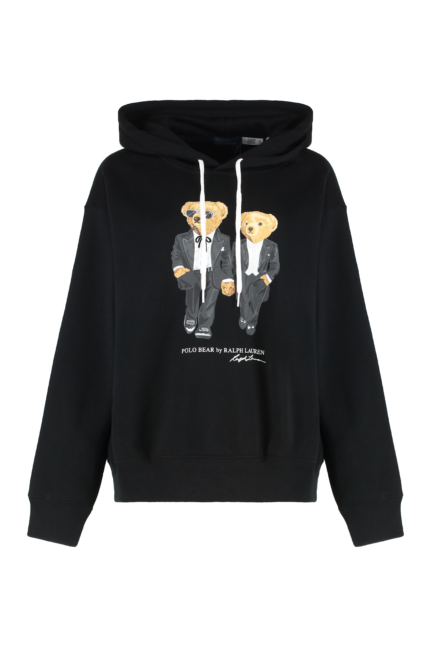 Ralph Lauren Hooded Cotton Sweatshirt In Black