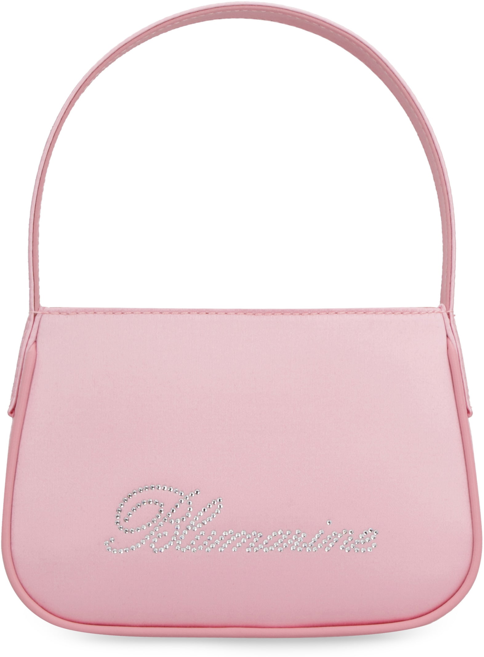 Shop Blumarine Satin Handbag In Pink