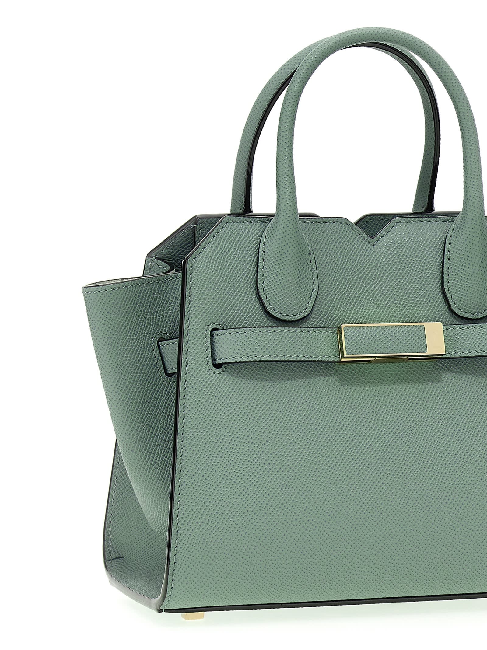 Valextra Milano Micro Handbag In Veu