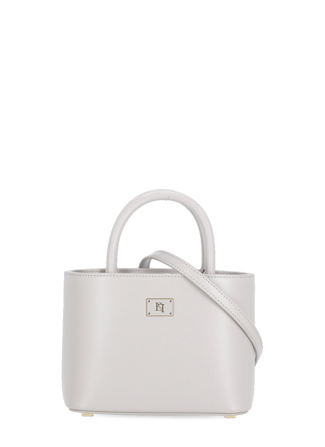 Shop Elisabetta Franchi Bag With Logo In Grigio