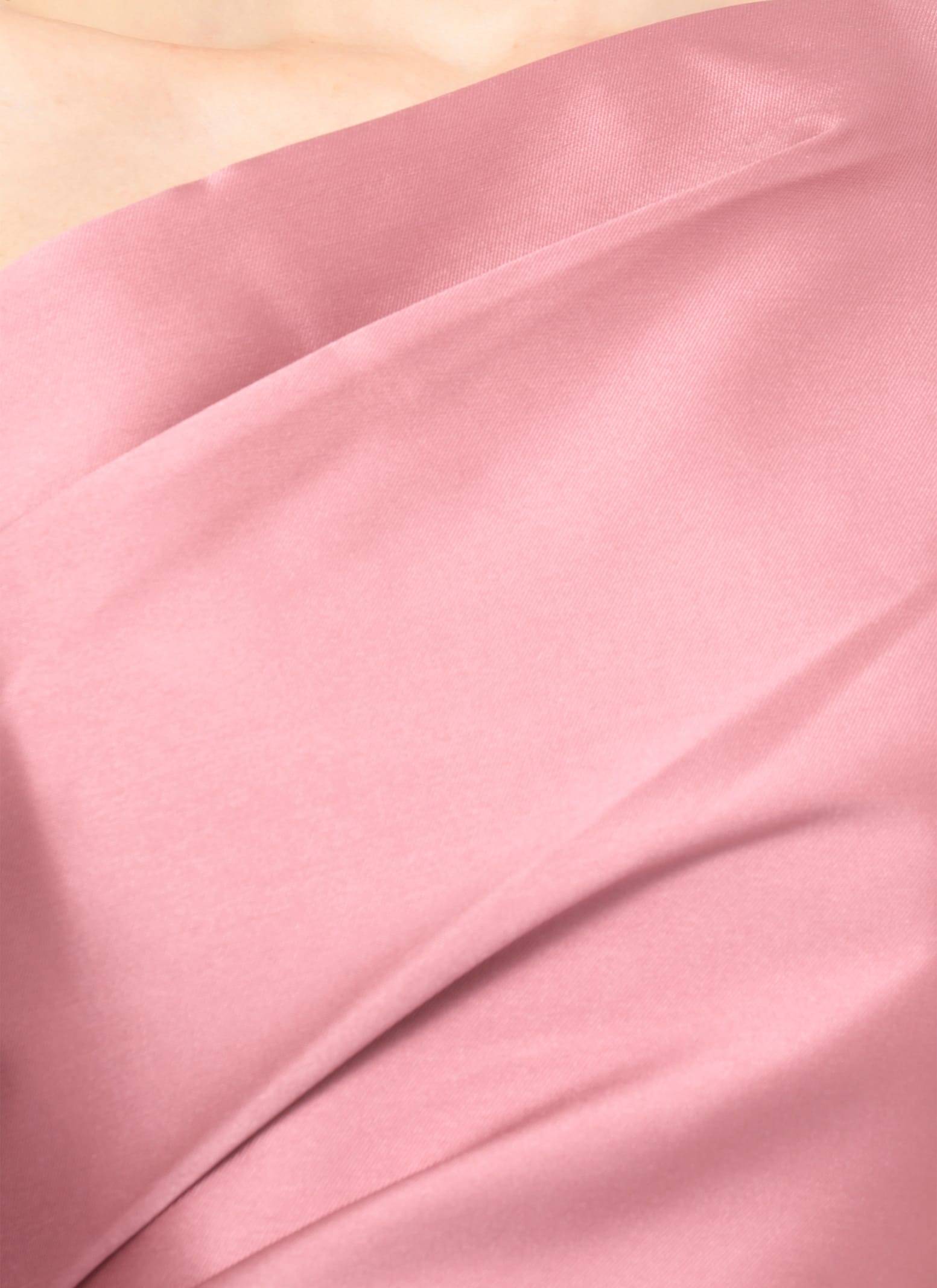 Solace London Kira Pink One-shoulder Long Dress With Draped Details In Twill Woman In Multi