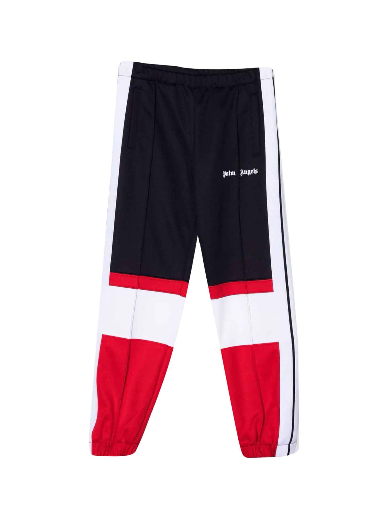 Palm Angels Boy Sweatpants With Color-block Design