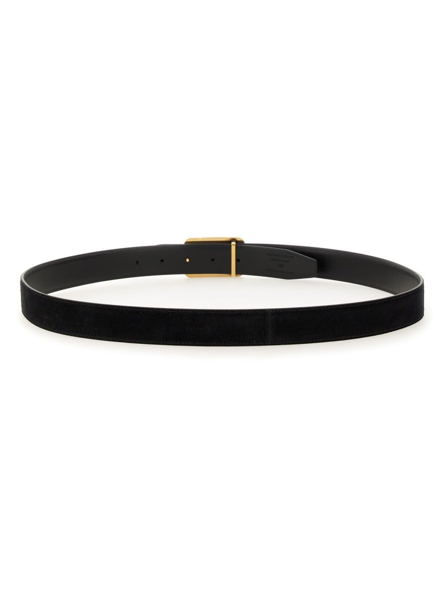 Shop Tom Ford Logo-buckle Fastened Belt In Black