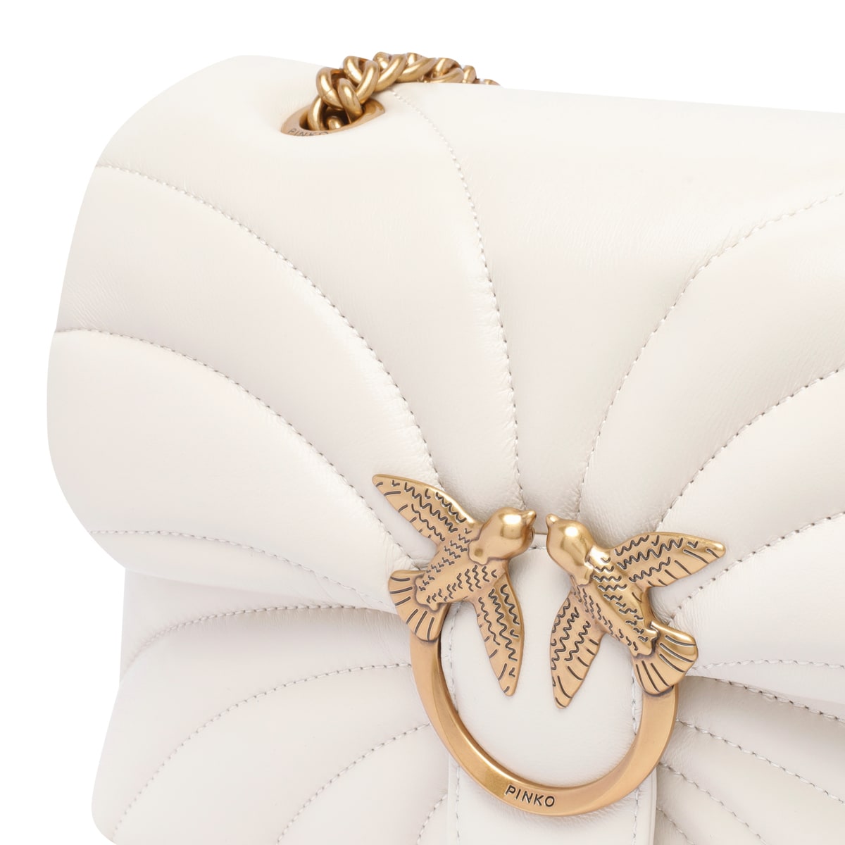 Pinko Classic Love Bag Puff Shoulder Bag In White
