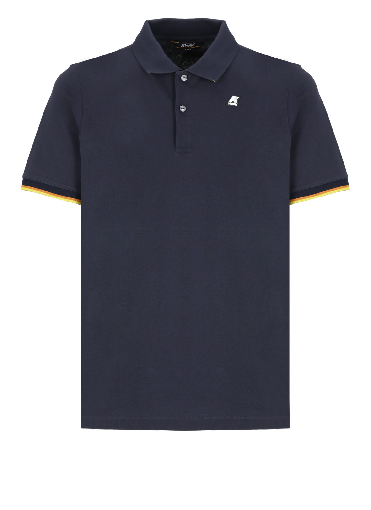 Shop K-way Vincent Polo Shirt In Navy