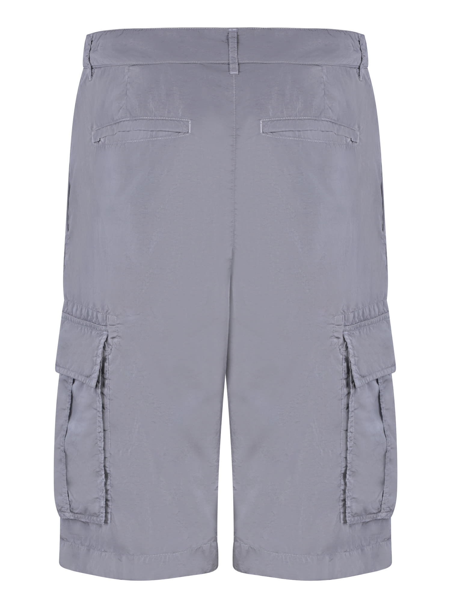 Shop Givenchy Cargo Denim Grey Bermuda Shorts