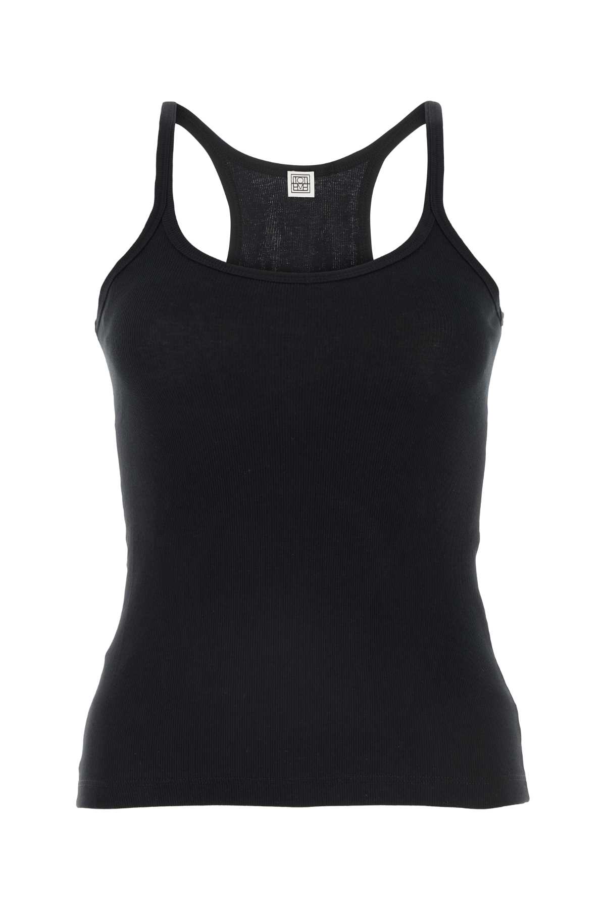 Totême Black Stretch Cotton Tank Top