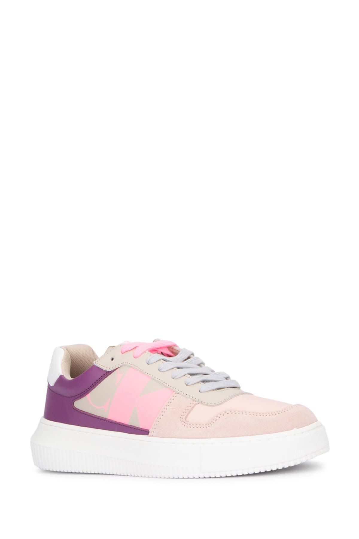 Calvin Klein Sneakers In Eggshellcottoncandypeachblush