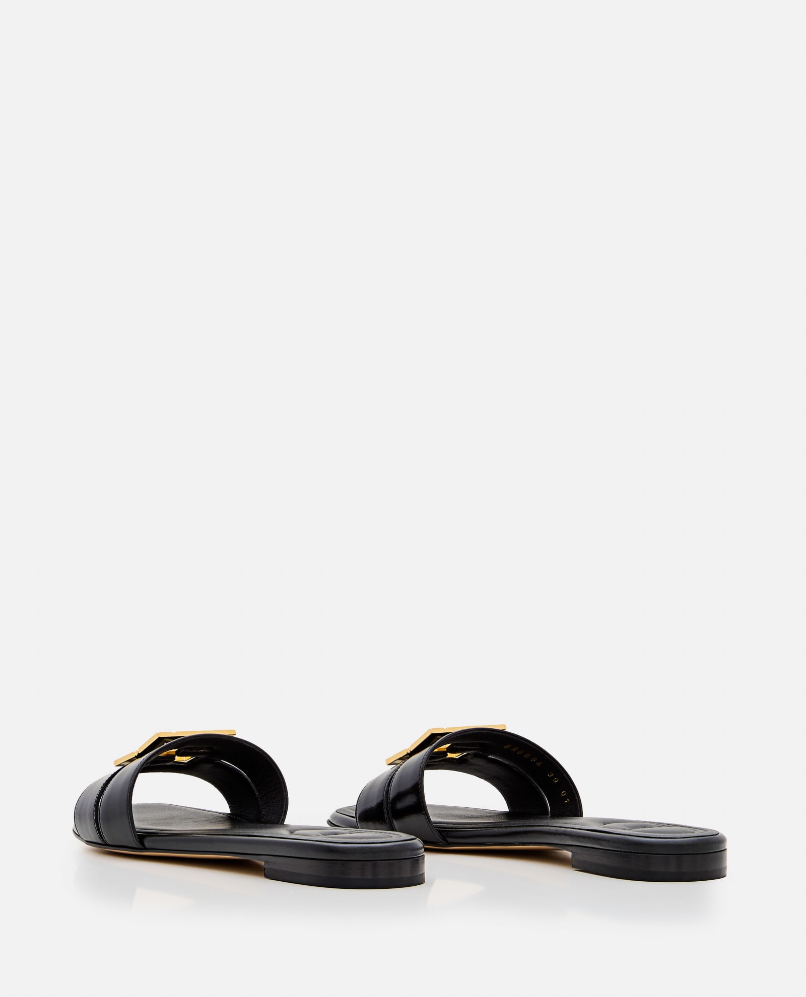 Shop Fendi Leather Flat Sandals