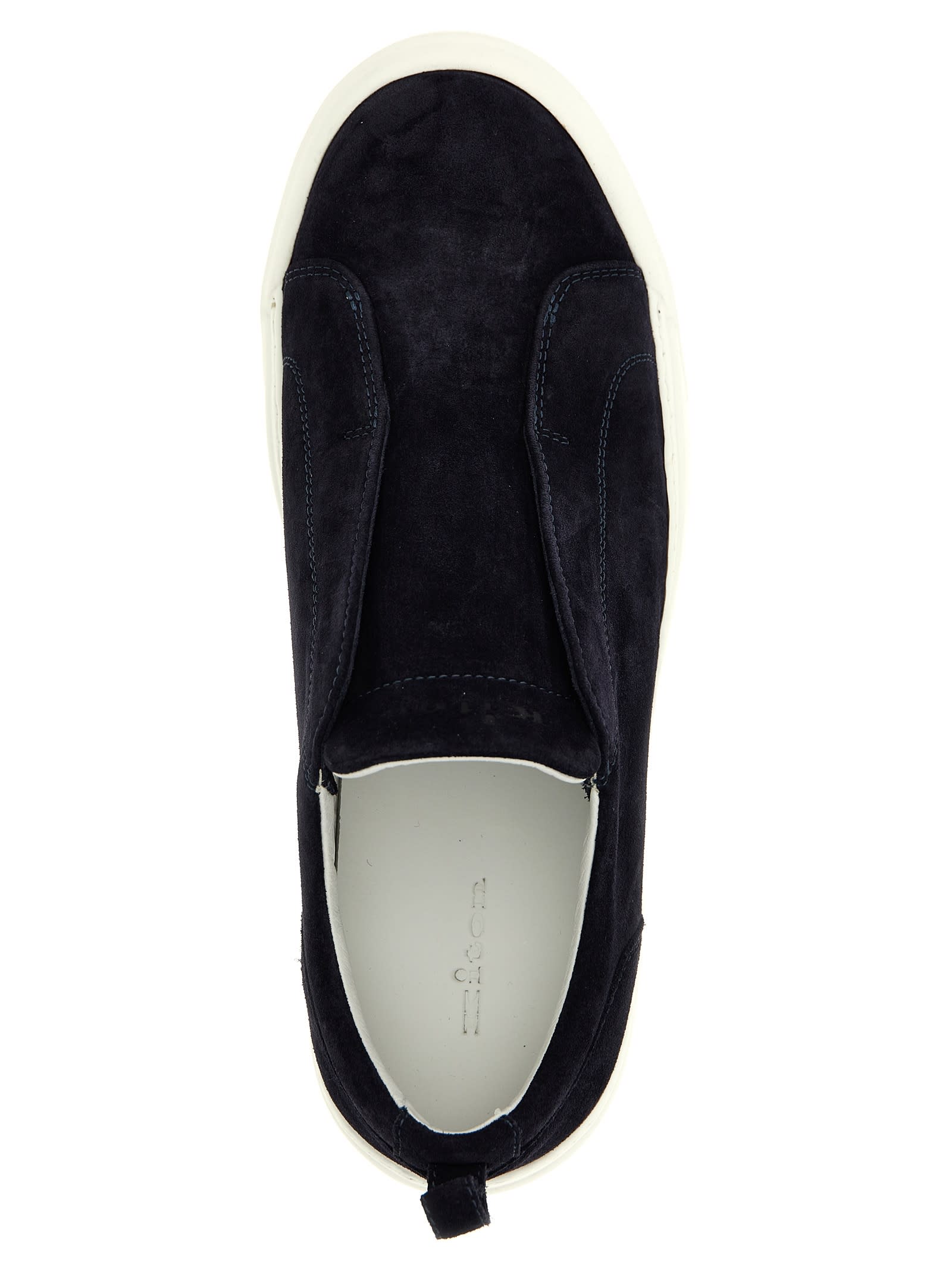 Kiton Suede Slip-on Sneakers In Blue