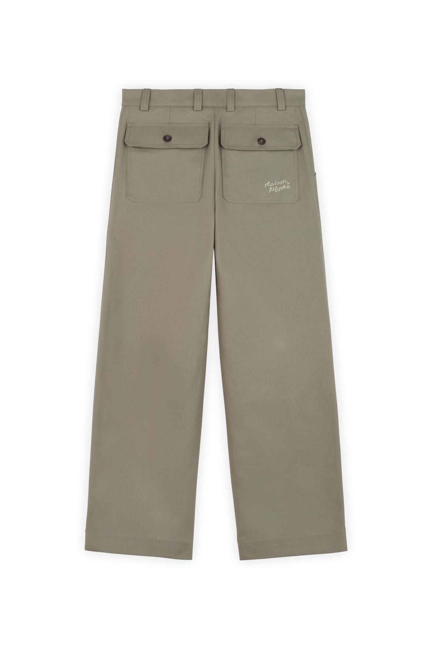 Shop Maison Kitsuné Workwear Pants In Beige