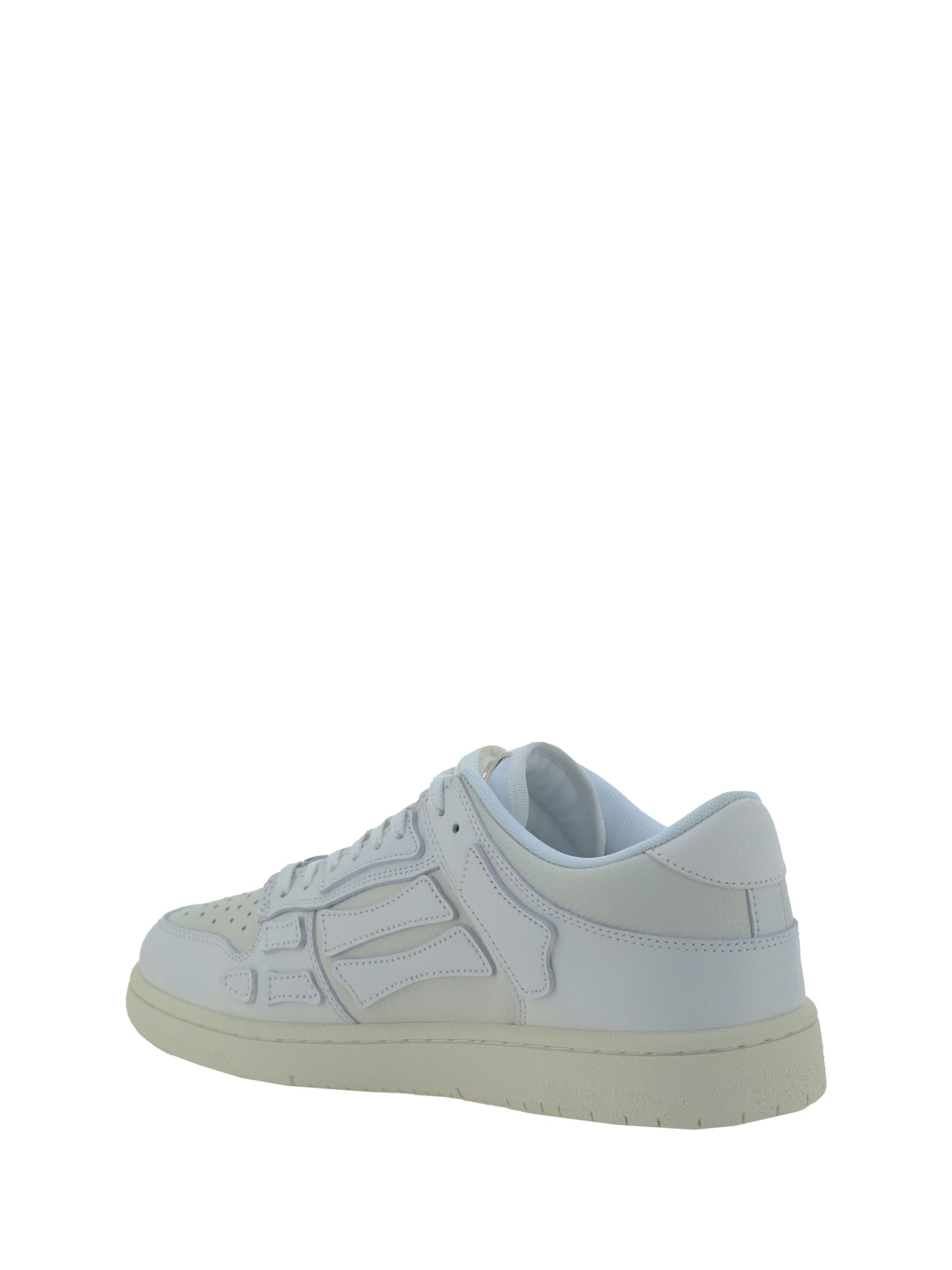 Shop Amiri Skel Low Top Sneakers In White/white Vintage