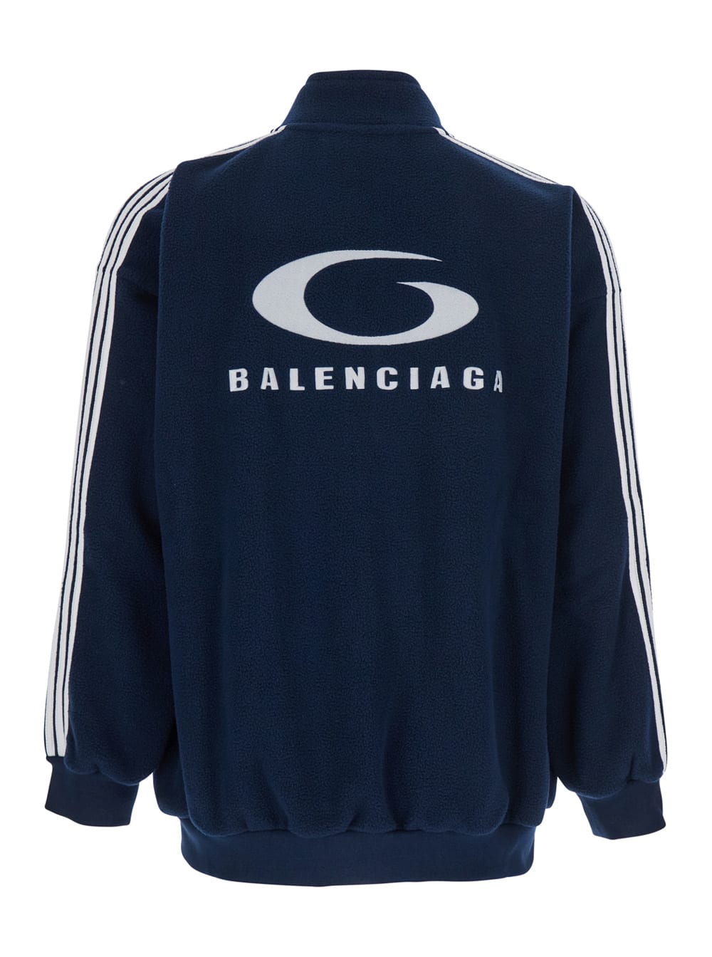Balenciaga Loop Sports Icon Zip-up Track Jacket In Blue