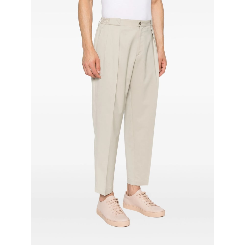 Briglia 1949 Pleated Wool-blend Trousers In Neutral