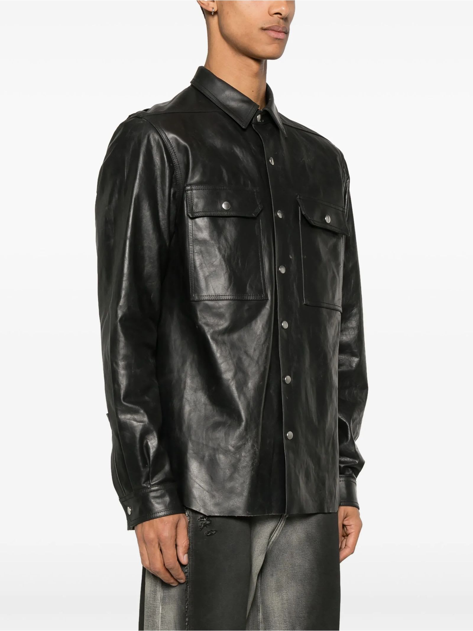 Rick Owens Shirts Black In Black