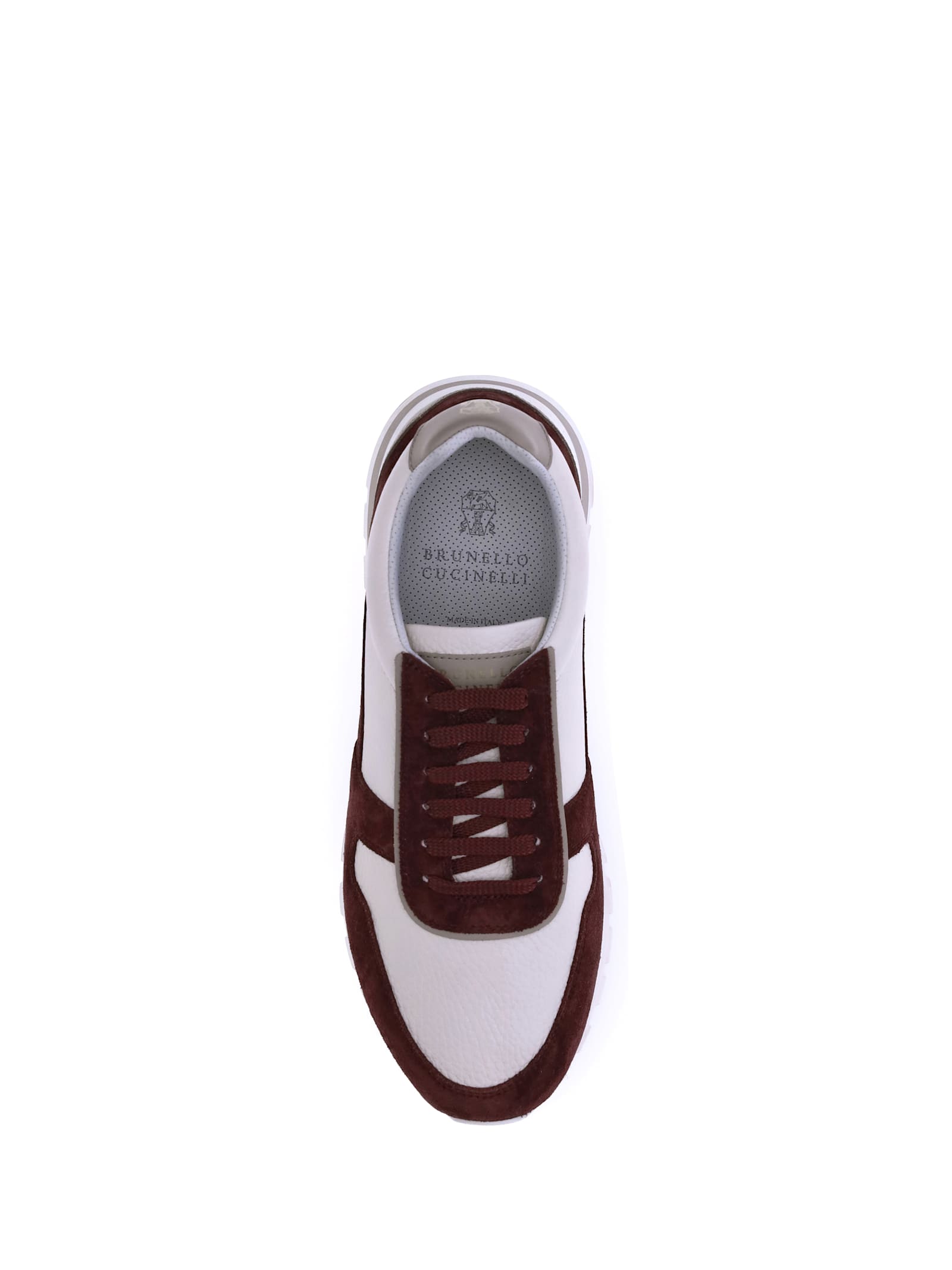 Brunello Cucinelli Men Leather Sneakers In Multi