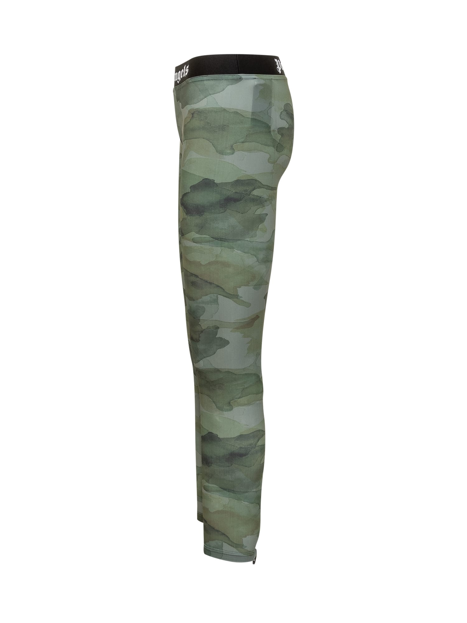 Shop Palm Angels Camo Leggings In Military Black