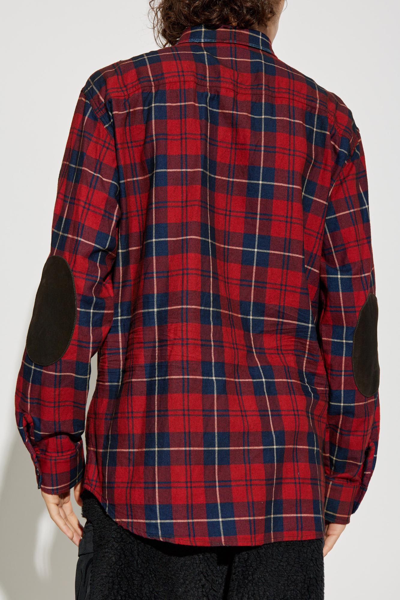 Dsquared2 Vintage Button-down Shirt Elbow Patches In Red