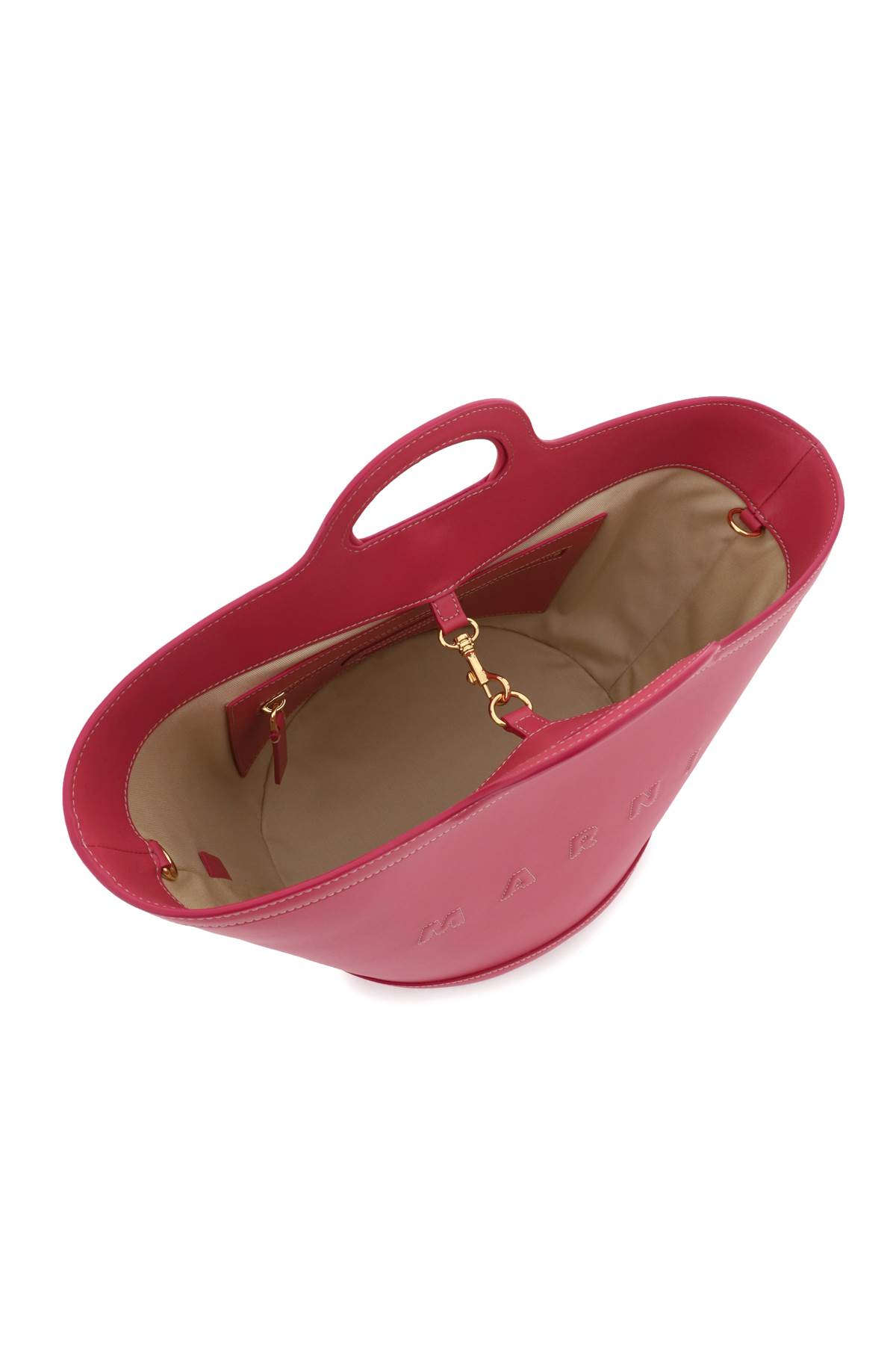 Marni Leather Small Tropicalia Bucket Bag In Lightorchid