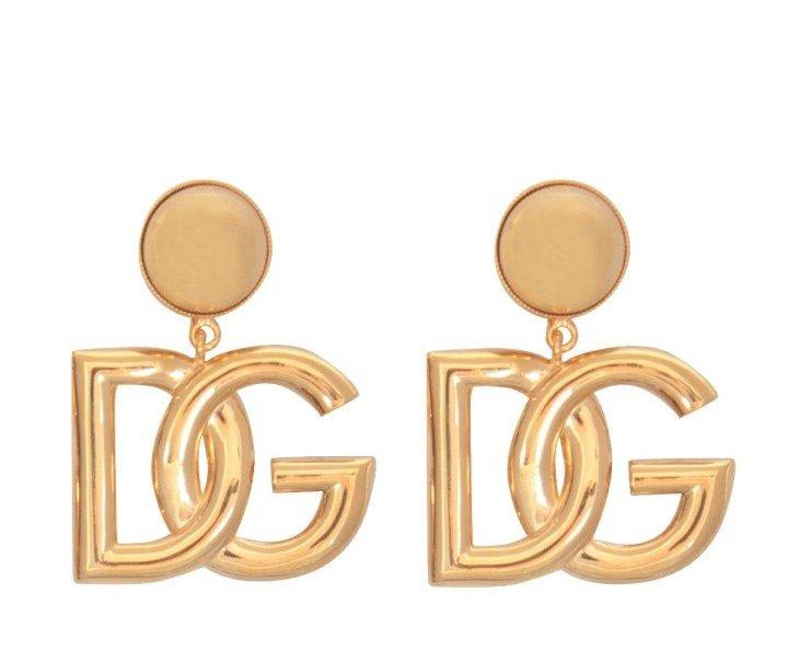 Dolce & Gabbana Dg Logo Clip-on Earrings In Oro