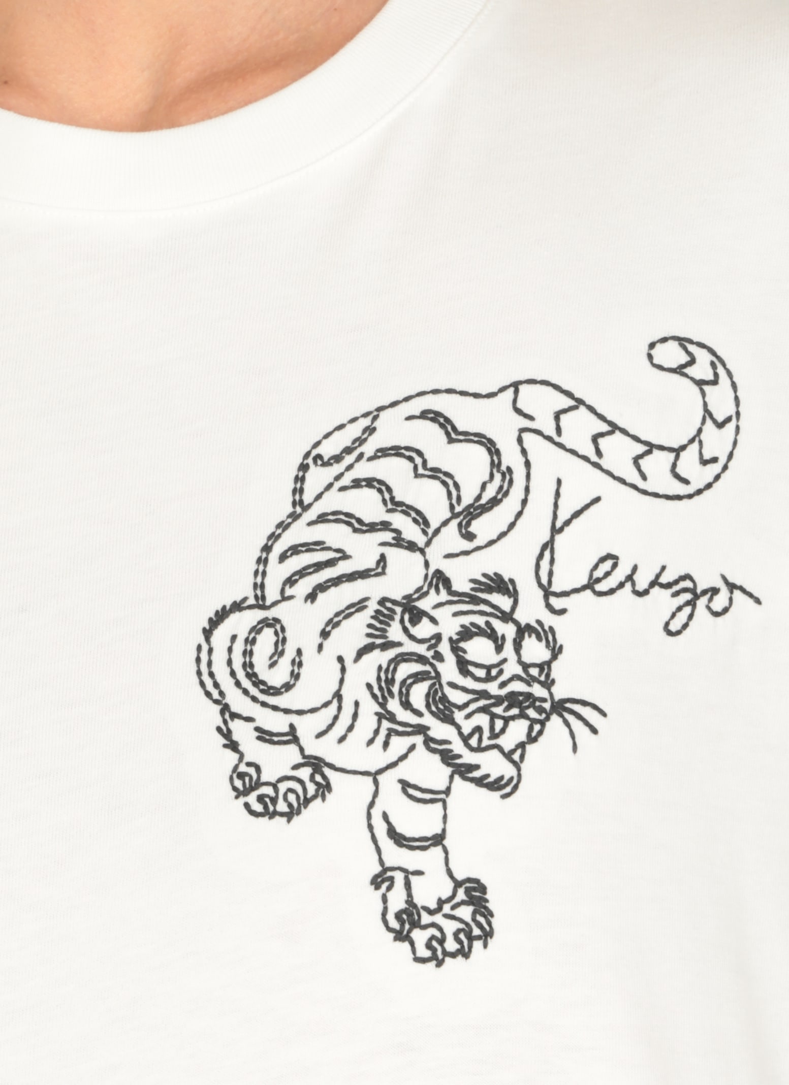 Shop Kenzo Gots Star Tiger T-shirt In White