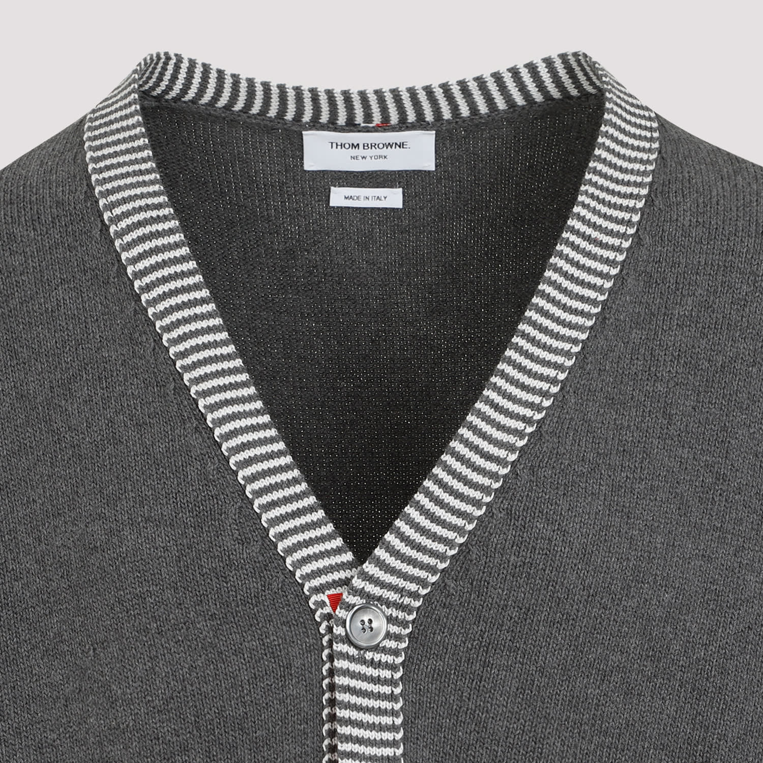 Shop Thom Browne Thome Browne Hector Icon Intarsia V Neck Cardigan