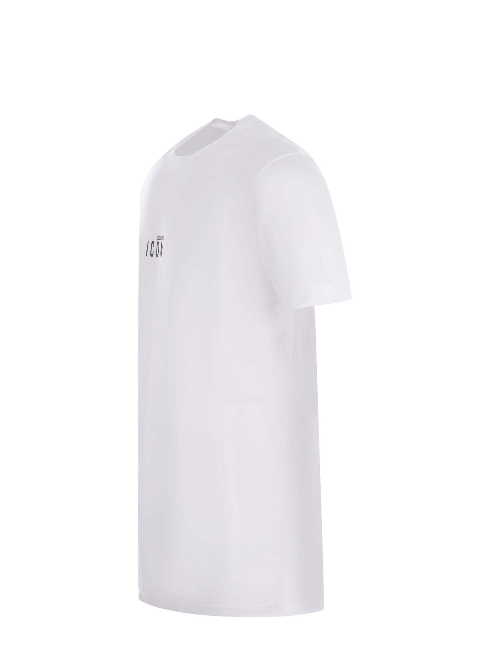 Shop Dsquared2 T-shirt  Icon In Cotton Jersey In Bianco
