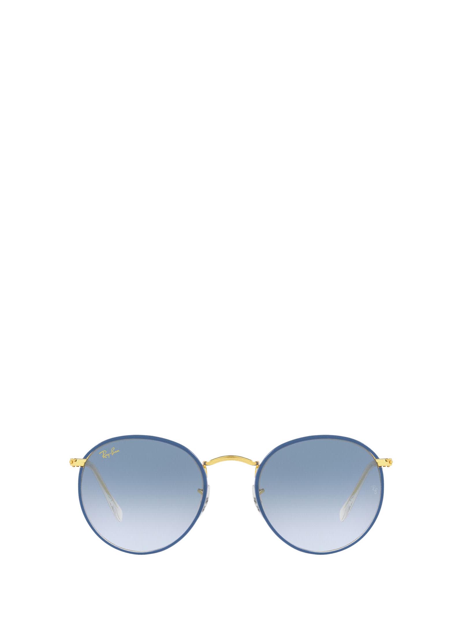 Ray Ban Ray-ban Rb3447jm Light Blue On Legend Gold Sunglasses