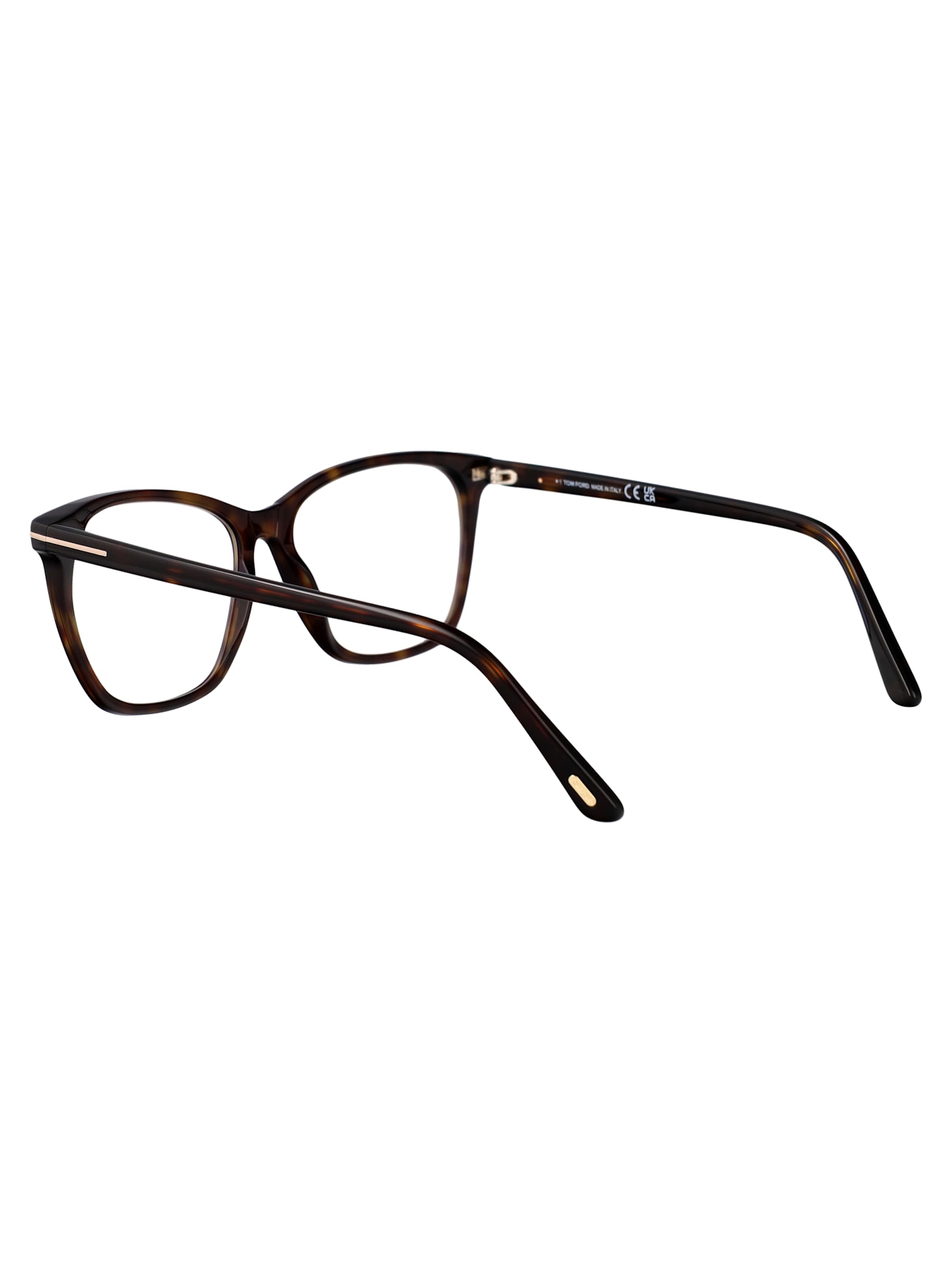Tom Ford Tortoise Square Frame Glasses In 052 Avana Scura