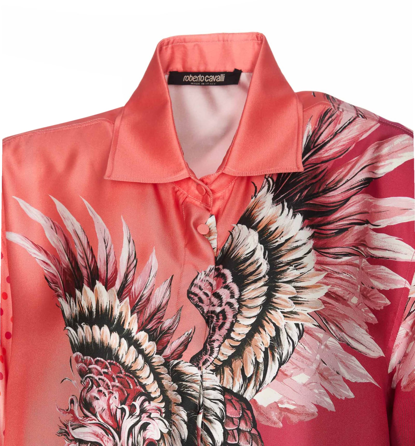Shop Roberto Cavalli Bird Patchwork Shirt In Fuchsia