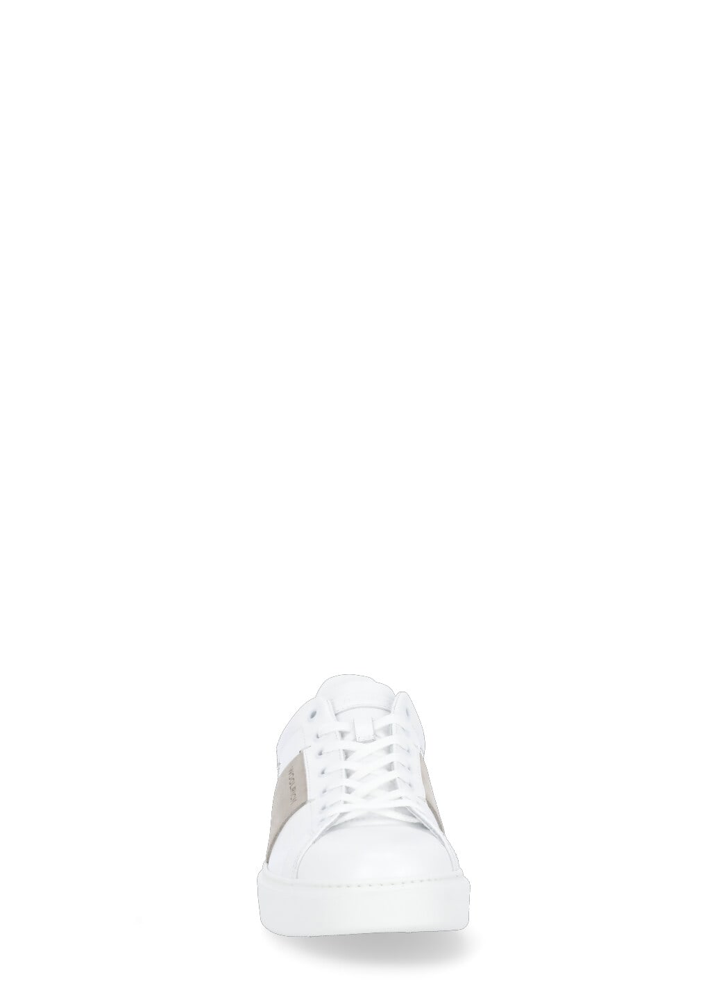 Shop Woolrich Leather Sneakers In White