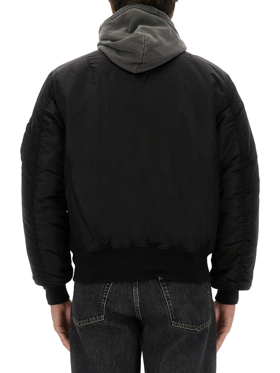 Alpha Industries Baseball-collar Track Jacket In Black